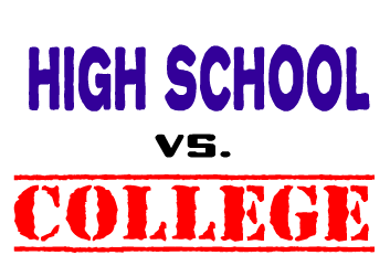 difference high school and college